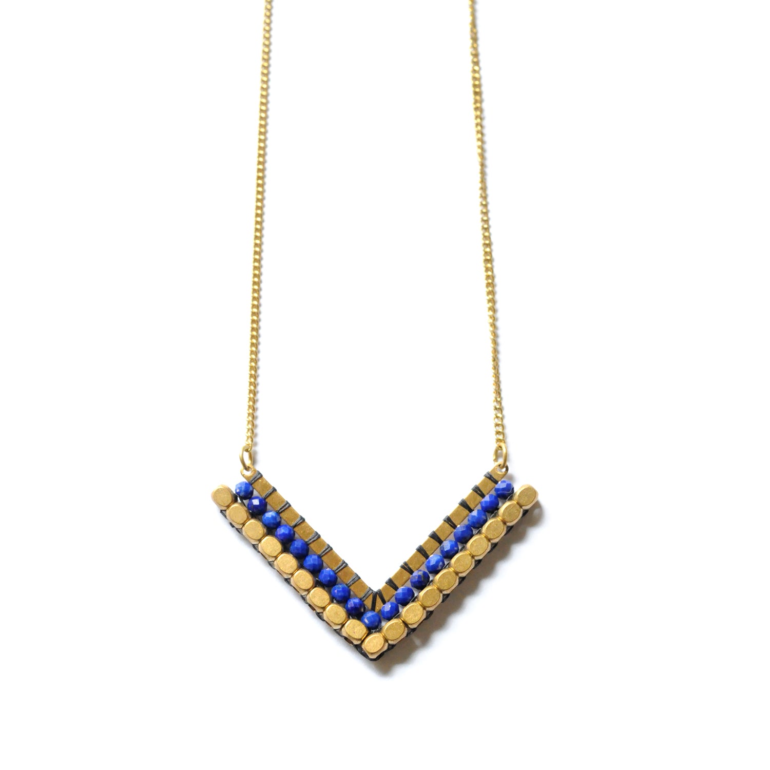 V-Shaped Woven Necklace (short)