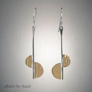 2165CO - DANGLING SEMI CIRCLES - SUNSET - MIXED METAL